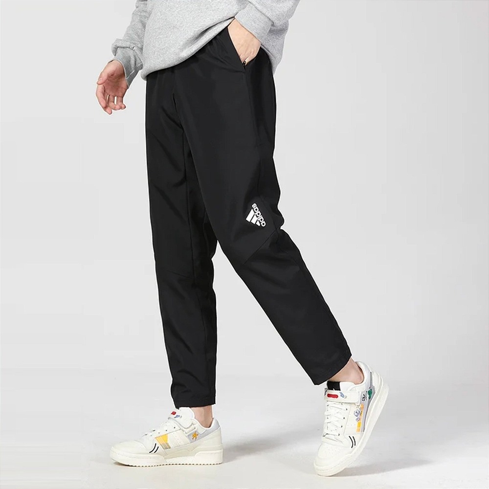 adidas AeroReady Pants Mens L Black Athletic Sportswear Ankle Crop Soccer Taper
